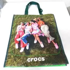 未使用❢　crocs　エコバッグ ビックサイズ　グラフィック デザイン　ナイロン