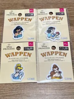 DAISO ディズニープリンセス ワッペン 4種セット アイロン接着