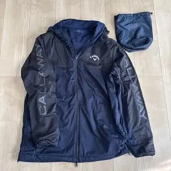Callaway ネイビー フード付きジャケット　スターストレッチフルブルゾン