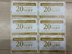 MIDORI お客様感謝DAY 20%OFFチケット 6枚 長野 松本 割引券