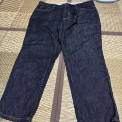 ダークブルー ワイドパンツ ウエスト80