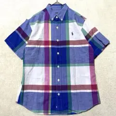 【美品✨】ポロバイラルフローレン 半袖 BDシャツ　マドラスチェック Sのサムネイル