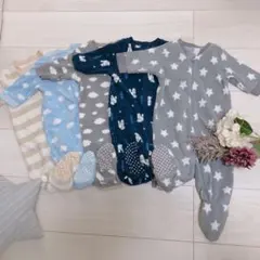 60 ユニクロ　ロンパース  5枚セット