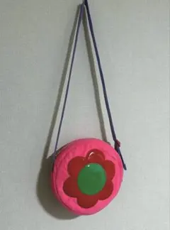 おやすみクラブ キルティング ショルダーバッグ ポシェット 花 ピンク 