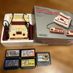 【ジャンク】ファミリーコンピュータ 本体 、取扱説明書+ ゲームカートリッジ5本