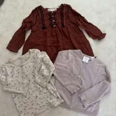 ZARA baby 刺繍ワンピース 18-24m 92cm 小花柄　カーディガン
