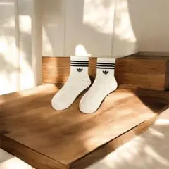 adidas originalストライプソックス ホワイト