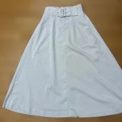 ナノユニバース　ベルト　フレアスカート ベージュ