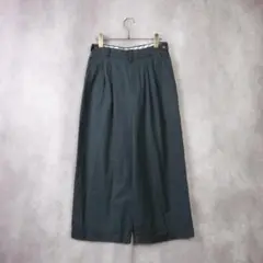 HUMAN WOMAN　コットンリネンタックパンツ　スモークネイビー