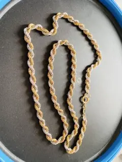 COSMO GOLDゴールド シルバー ツイストロープ ネックレス ヴィンテージ