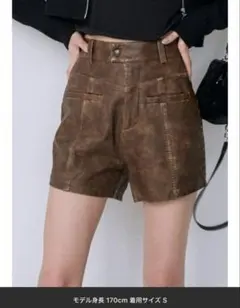 EMODA フェイクレザーハイウエストショートパンツ/定価¥6,831円のサムネイル