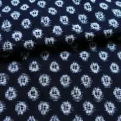 №196　古布　ハギレ　*藍染　木綿　絣　はぎれ*　35×117cm