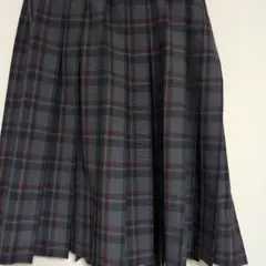 グレー系チェック柄 スクールスカート ウエスト66cm