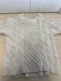 AZUL by moussy ケーブルニットセーター Sサイズ アイボリー