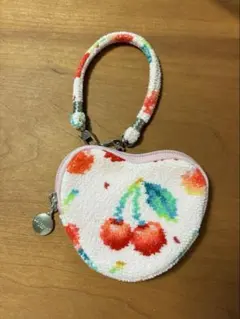 【美品】LOVERARY BY FEILER チェリードット　ハート型ポーチ チェリードット ハート型ポーチ L/CRD-253048(ブラック