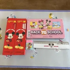 ミッキーマウス 子ども用文具セット 鉛筆 色鉛筆