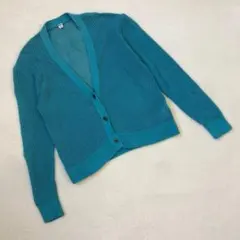 美品 ユニクロ レース カーディガン S ターコイズ ブルー 爽やか 華やか