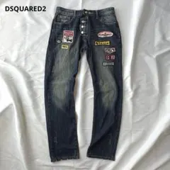 DSQUARED2 デニムパンツ ダメージ加工 ワッペン インディゴ 34のサムネイル