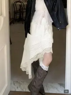 SHEIN ロングスカート ホワイト　Mサイズ