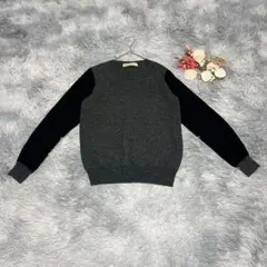 ビューティアンドユース （F）長袖 ニット クルーネック ウール100% 春秋