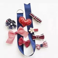 【新品】ベビーキッヅヘアクリップ ヘアピン8点セット