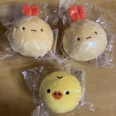 すみっコぐらし リラックマ　むぎゅむぎゅぬいぐるみ　えびふらい　キイロイトリ