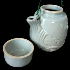 完品 無傷 陶器製 昭和 汽車土瓶 デッドストック