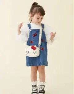 ⭐︎美品⭐︎プティマイン リボンジャンバースカート/キティ/サンリオ/80〜90