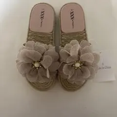 ② ZARA キッズ 新品 ジュートフラワーサンダル 22.5cm - メルカリ