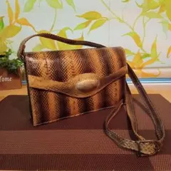 ヘビ革★本革★ショルダーバッグ★ヴィンテージバッグ★アニマル柄★蛇革★中古品