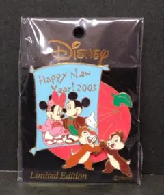 ★レア！レトロ★2003年マリモクラフト★ミッキー＆ミニー・チップ＆デール★ピン