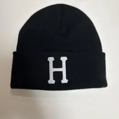 黒ニット帽 huf