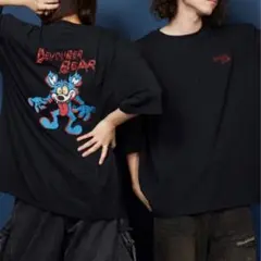 お値下げ☆DEVOURER BEAR ブラック Tシャツ☆メメントイズム★刺繍