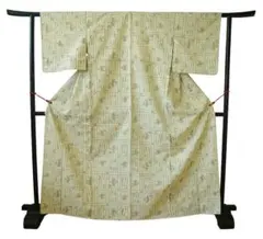 美品 単衣 小粋 縞柄 紬着尺（正絹）TT1196-A - メルカリ