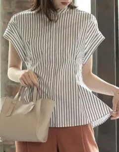 ストライプ 半袖チュニック