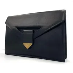 《超美品》YSL サンローラン クラッチ セカンドバッグ カサンドラ ロゴ 黒系
