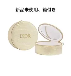 【Dior正規品】ホリデーコレクションノベルティ　ゴールド 円形ポーチ