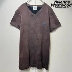 希少 ヴィヴィアンウエストウッド Vネック オーブデザイン 半袖 ニットTシャツのサムネイル