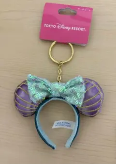 ディズニー　キーチェーン　キーホルダー　ミニカチューシャ　アリエル