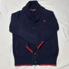 バーバリーブラックレーベル　ニット　カーディガン　ネイビー