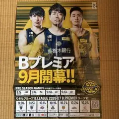 宇都宮ブレックス Bプレミア 開幕　ポスター
