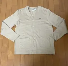 Lacoste ベージュ Vネックカーディガン