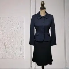 未使用に近い】 ヌーヴコンフィニ お受験 ネイビー ワンピース 115 cm