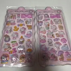 ハローキティ キャラクター ボンボンドロップシール 2枚セット