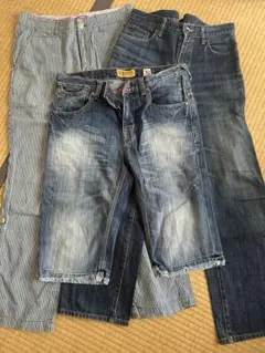 メンズ　デニム　3点セット　UNIQLO他