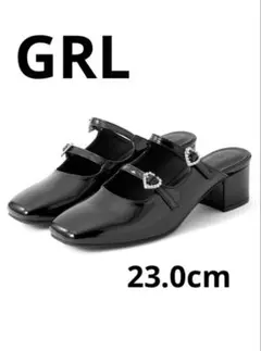 GRL 新品未使用 ビジューハートミュールパンプス