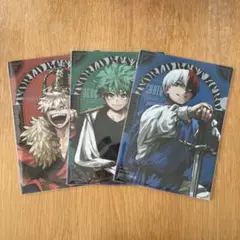 ヒロアカ 最強ジャンプ クリアファイル 緑谷出久 爆豪勝己 轟焦凍 3枚セット