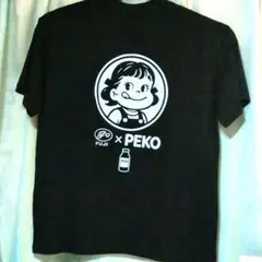 ペコちゃん　バックプリントTシャツ　ブラック ユニセックス