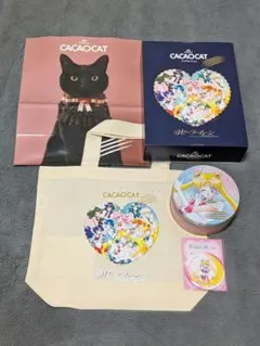 【新品未開封】カカオキャット × セーラームーン 缶ミラー バッグ付き セット