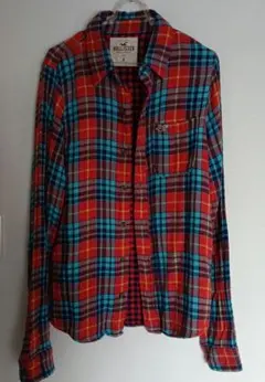 HOLLISTER チェック柄 長袖ネルシャツ M